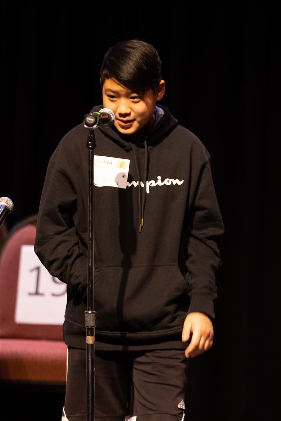 Chandler Unified Spelling Bee competitor